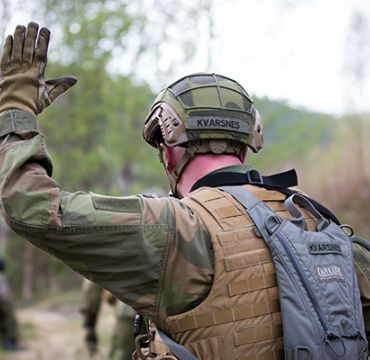 Soldat i Heimvernsøvelse i Nordland våren 2017