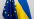 The European and Ukrainian flags