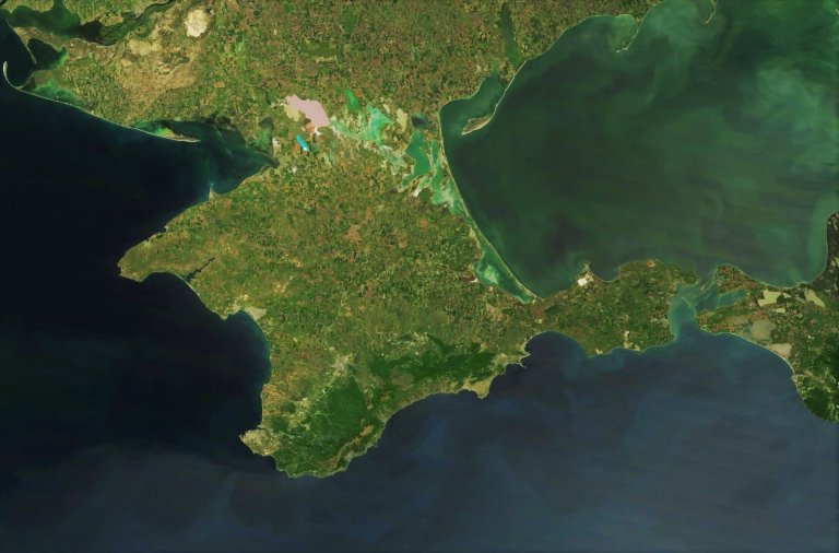 Satellittbilde av Krym-halvøya