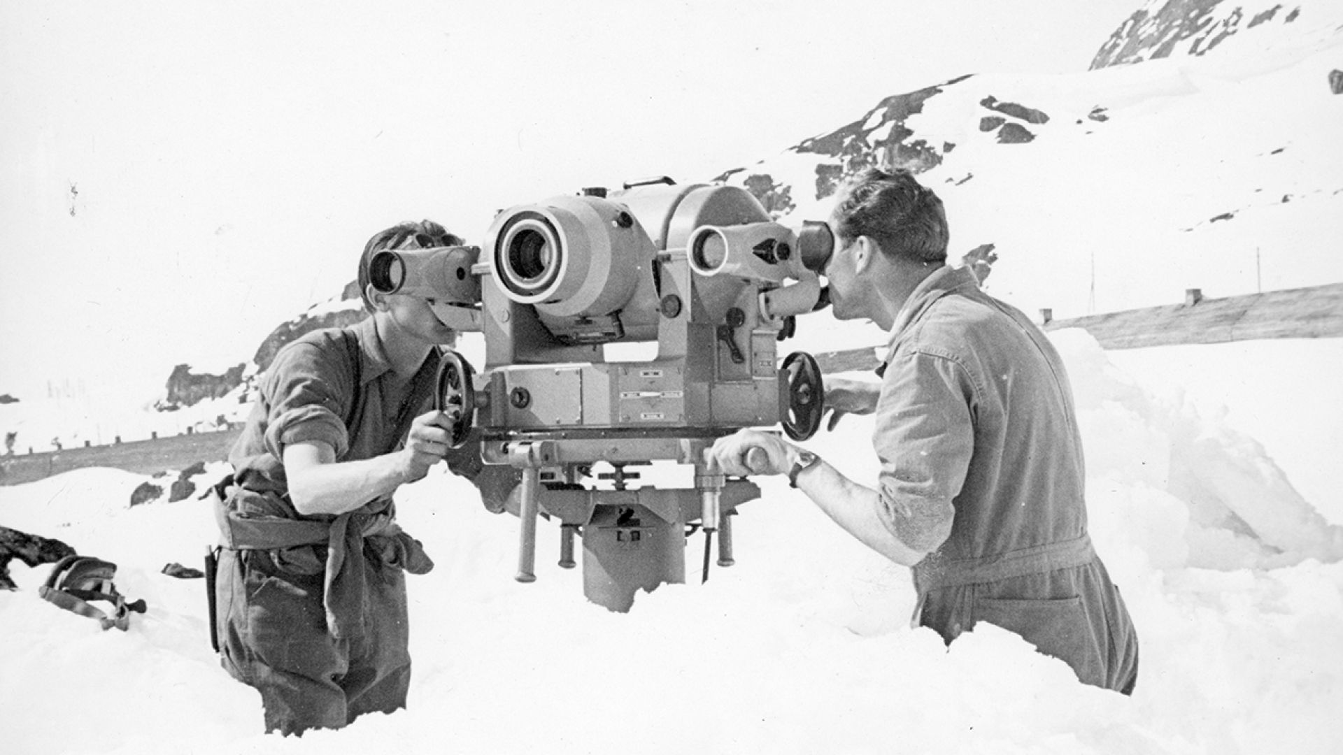 Banefølging av Terne under forsøk i 1950