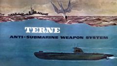 Illustrasjon/plakat av antiubåtvåpenet Terne