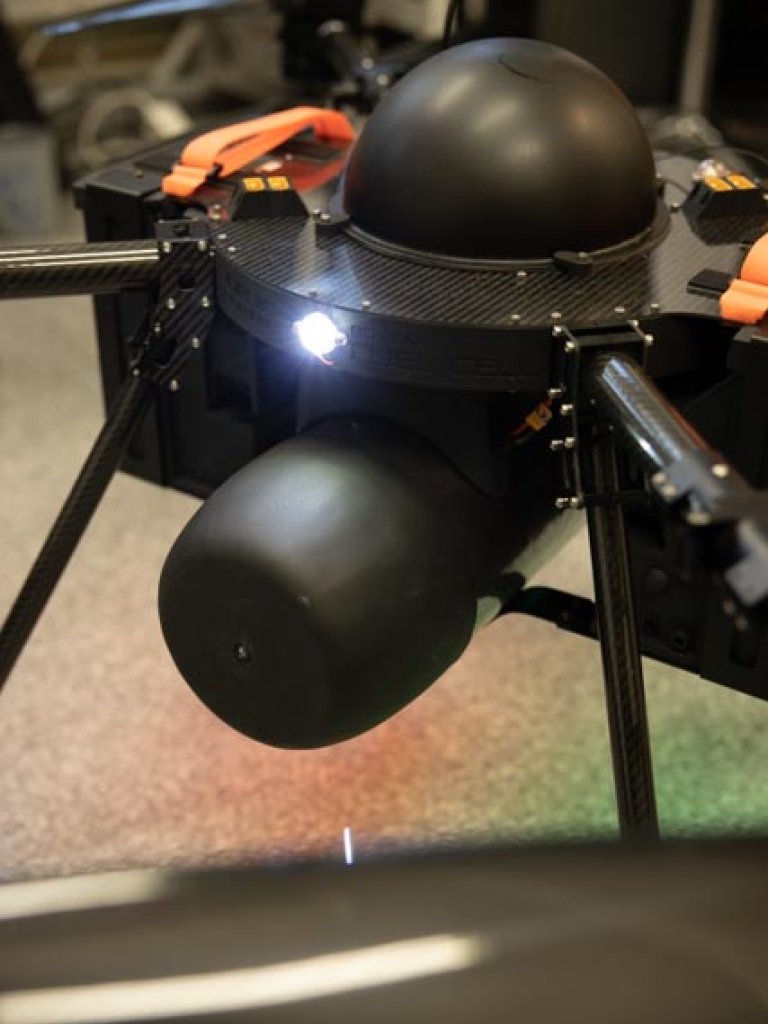 Nærbilde av hydrogendrone-prototypen