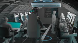 Skisse av operasjonsrommet på ubåt