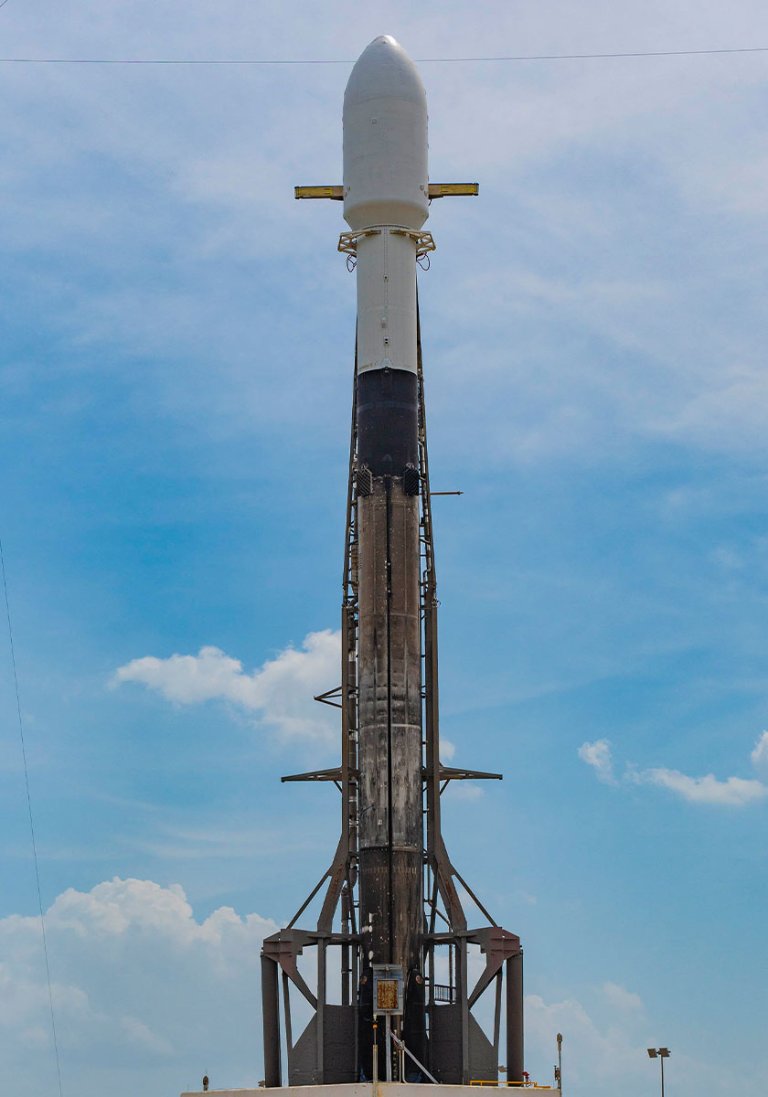 Falcon 9-raketten som tok satellitten ut i verdsrommet