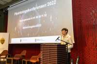 Ine Erikse Søreide åpnet den første påvirkningskonferansen. Litteraturhuset 30. august 2022.