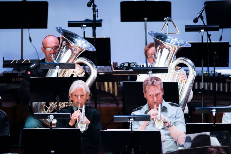 Fra Forsvarets frigjøringskonsert "Aldri mer!" i Oslo Konserthus 4. oktober 2015.