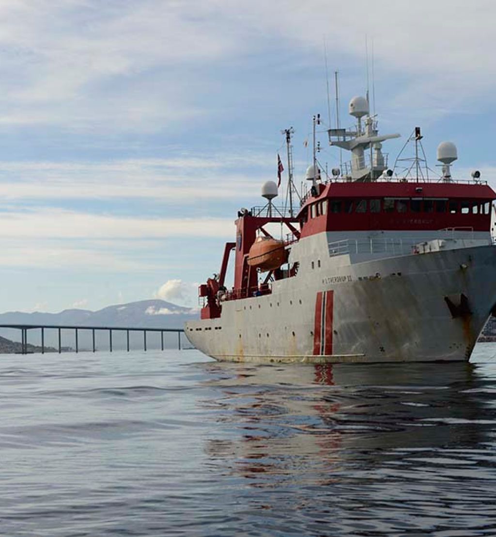 FFIs forskningsskip HU Sverdrup II i Tromsø. Foto