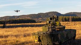 CV90 og avskjeringsdrone under LandX 22