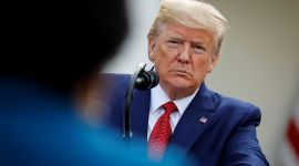 U.S. President Donald Trump speaks during a news conference in the Rose Garden of the White House in Washington, U.S., March 29, 2020. REUTERS/Al Drago