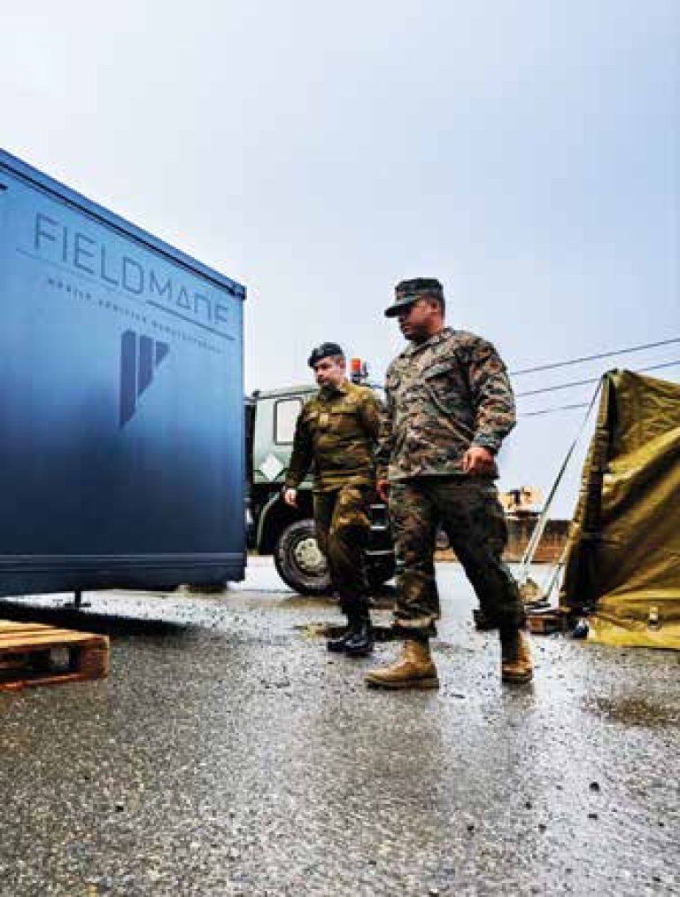 During the Trident Juncture exercise, Fieldmade’s project stirred great interest among the allied guests, not least among the United States Marine Corp.