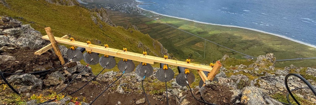 View from the test area and to the village of Bleik, Andøya.