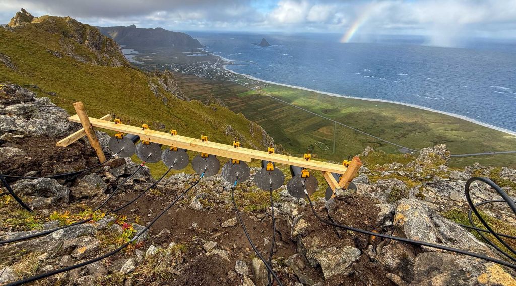 View from the test area and to the village of Bleik, Andøya.