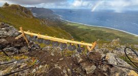 View from the test area and to the village of Bleik, Andøya.