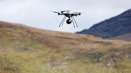 Drone with laser-guide for rockets.