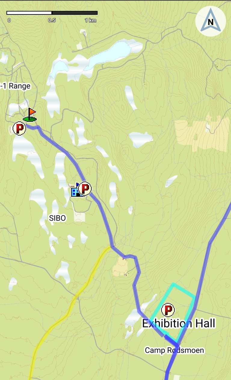 map view B-1 Range