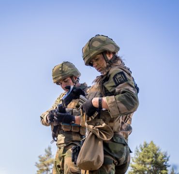 Rekrutter fra Hans Majestet Kongens Gardes 6. gardekompani på Huseby leir
