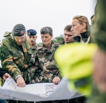 Forsvaret, sivile samarbeidspartnere og allierte styrker er på rekognosering og planlegging mottak i Fredrikstad på Borg havn i forkant av NATO øvelsen Cold Response 2022.