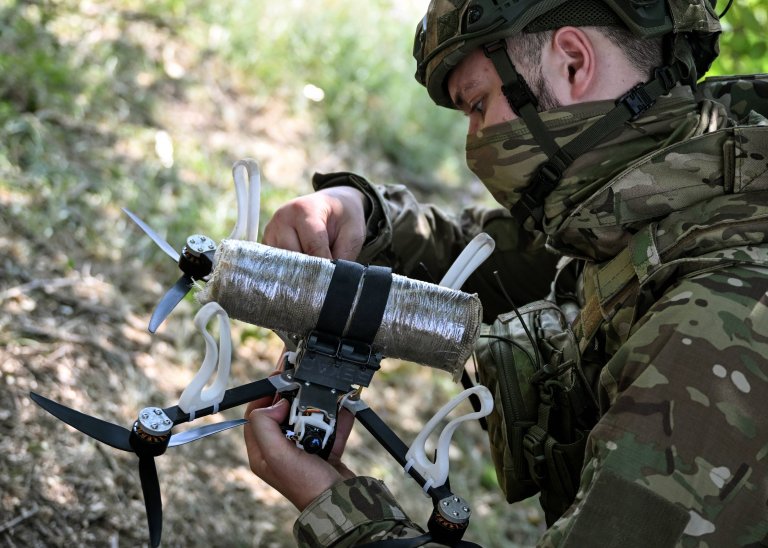 Russia Ukraine Military Operation Drone Operators Training. A Russian serviceman of the Zapad West Group of Forces attends an FPV drone training in the Kupyansk sector of the frontline amid Russia s military operation in Ukraine,.